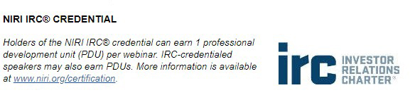NIRI IRC Credentials Logo